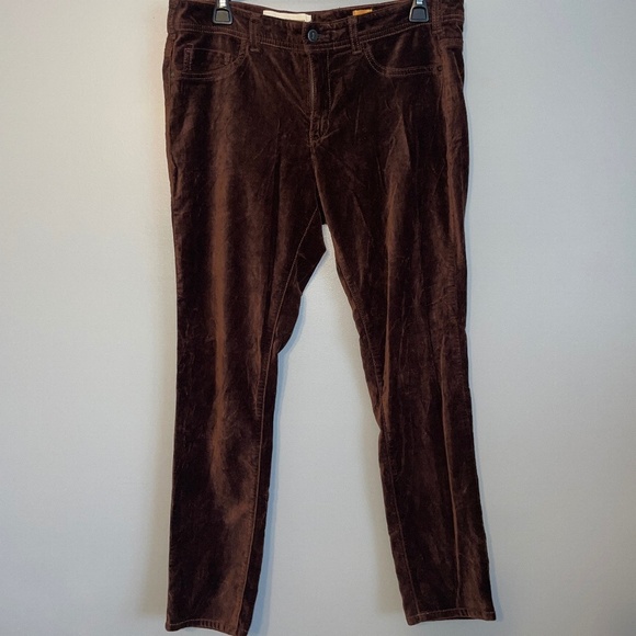 EUC Anthropologie Pilcro & the Letterpress Velvet Velour Ankle Pants Size 31 - Picture 2 of 8